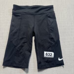Nike Girl's Black Trophy Bike Shorts  Sz S Brand NEW